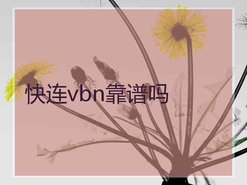 快连vbn靠谱吗