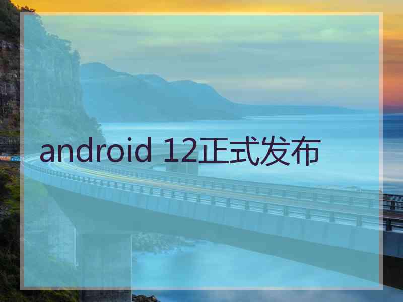 android 12正式发布