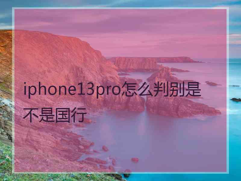 iphone13pro怎么判别是不是国行