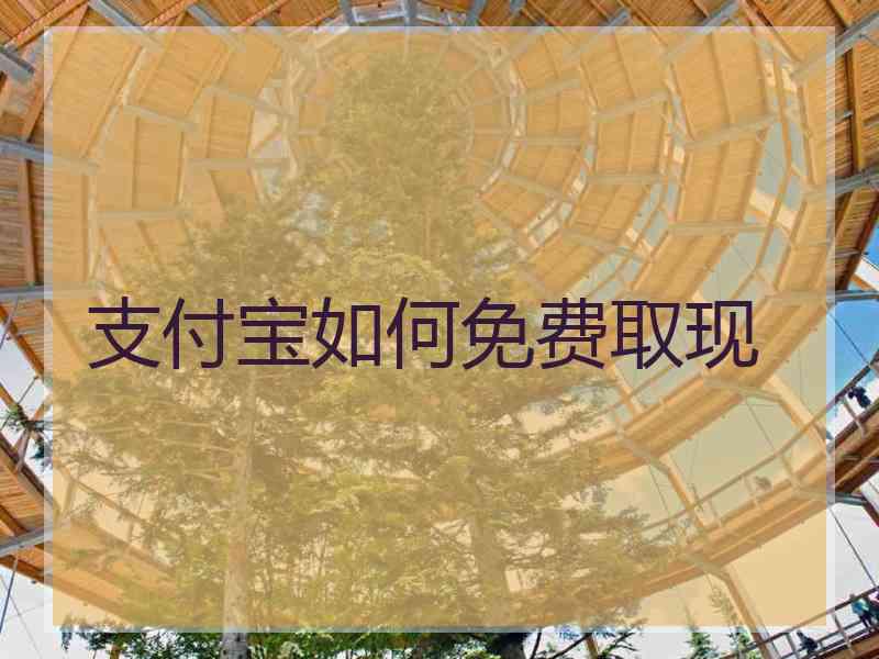 支付宝如何免费取现