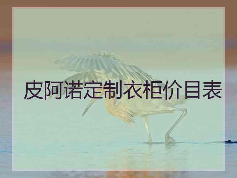 皮阿诺定制衣柜价目表