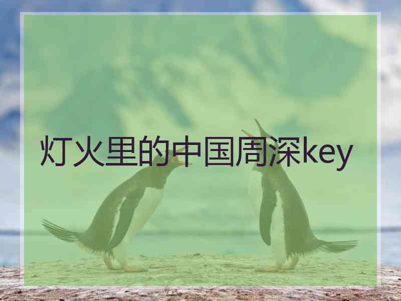 灯火里的中国周深key