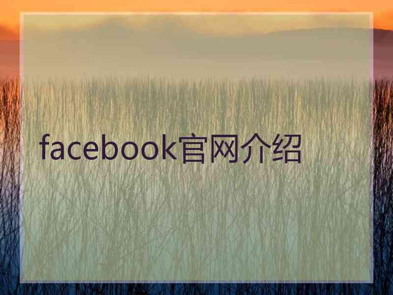 facebook官网介绍