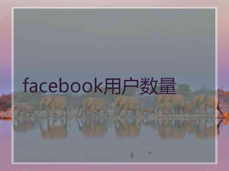 facebook用户数量