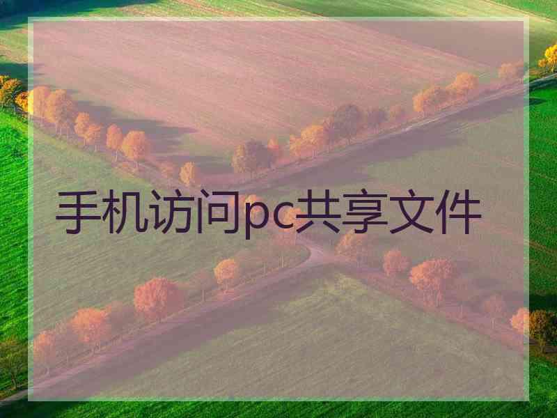 手机访问pc共享文件