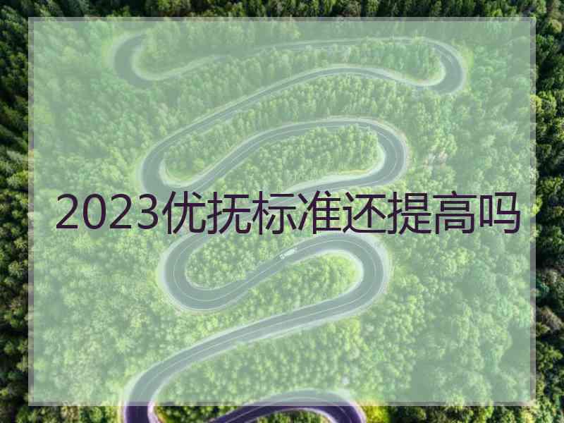 2023优抚标准还提高吗