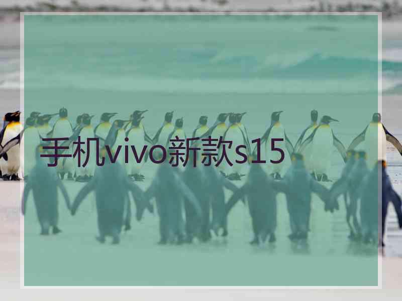 手机vivo新款s15