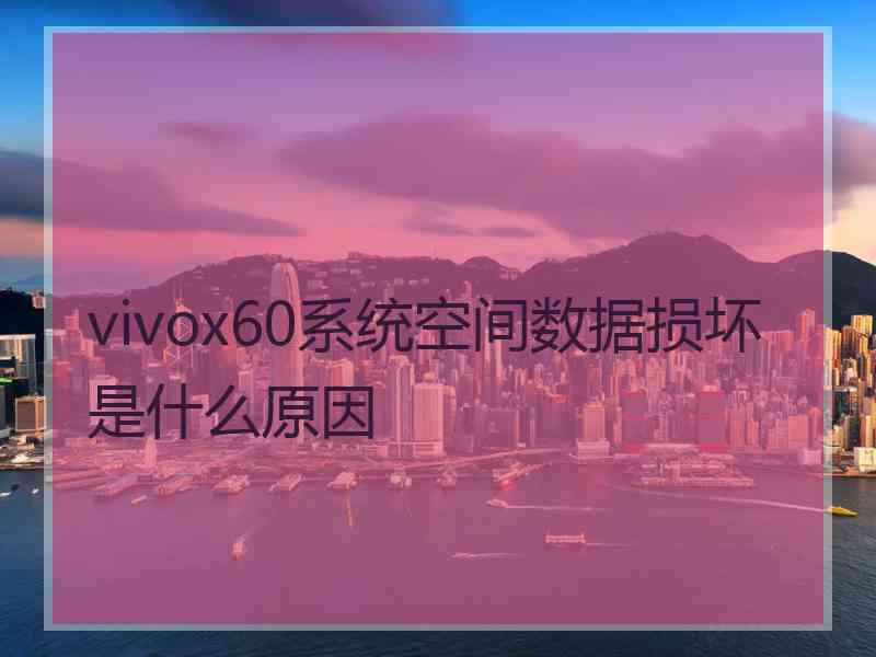 vivox60系统空间数据损坏是什么原因