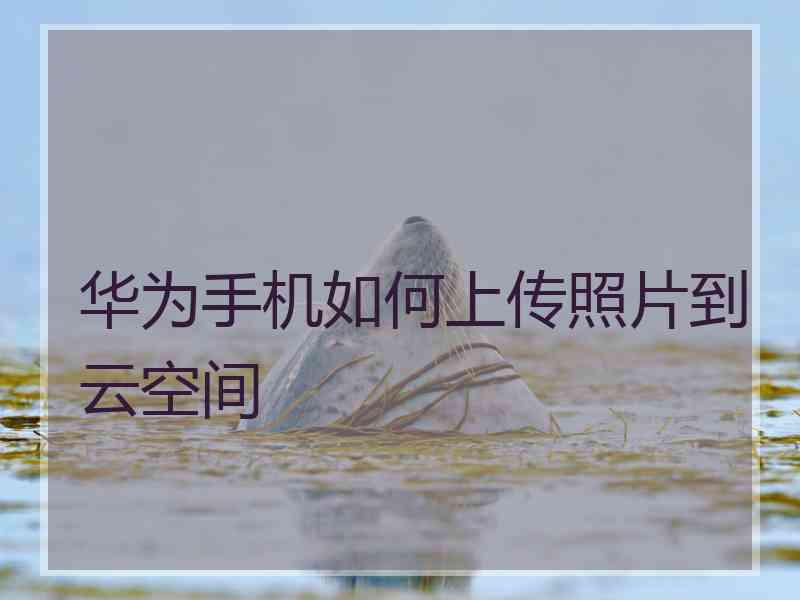 华为手机如何上传照片到云空间