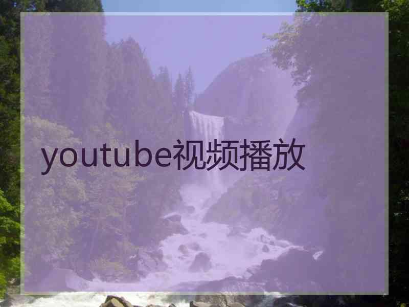 youtube视频播放