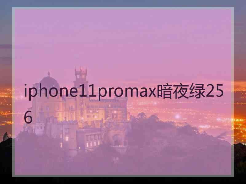 iphone11promax暗夜绿256