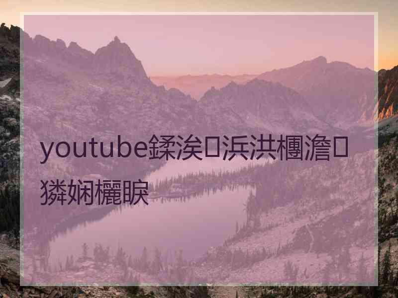 youtube鍒涘浜洪檲澹獜娴欐睙