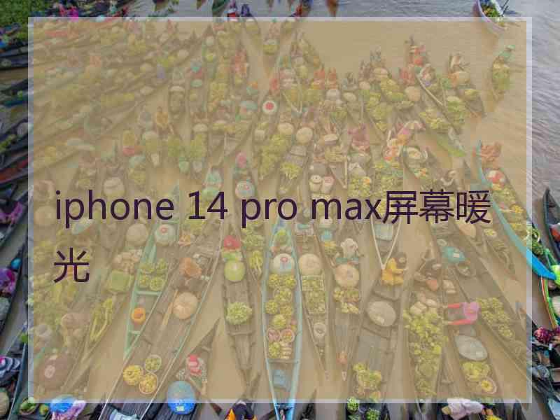 iphone 14 pro max屏幕暖光