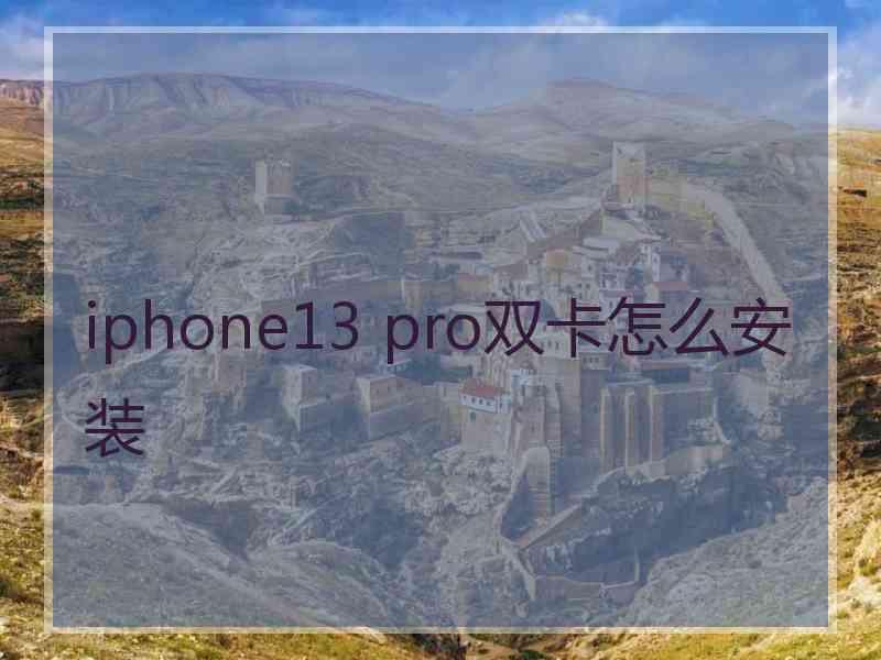 iphone13 pro双卡怎么安装