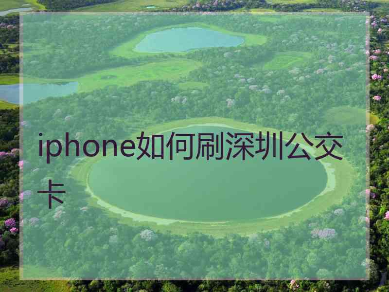 iphone如何刷深圳公交卡