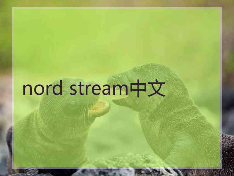 nord stream中文