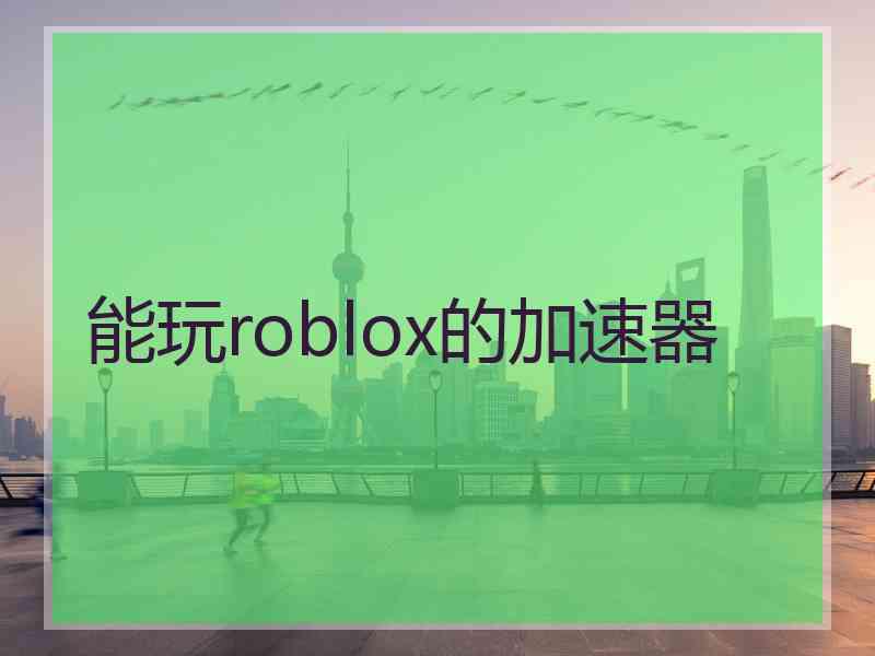 能玩roblox的加速器