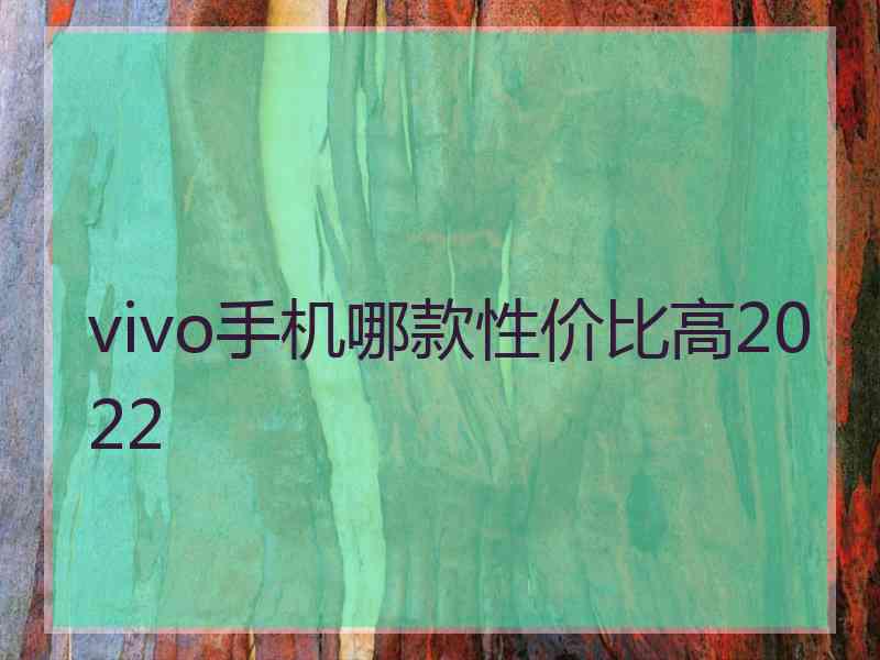 vivo手机哪款性价比高2022