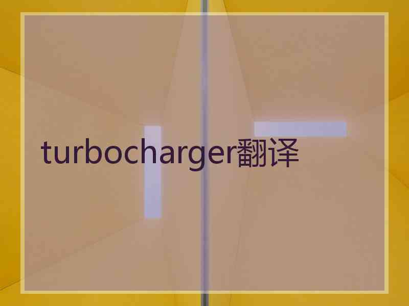 turbocharger翻译