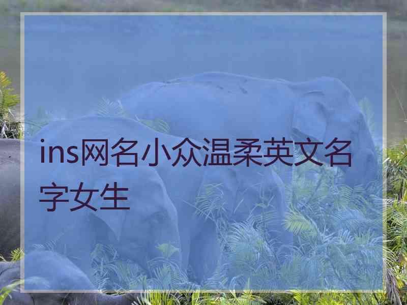 ins网名小众温柔英文名字女生