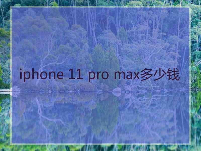 iphone 11 pro max多少钱