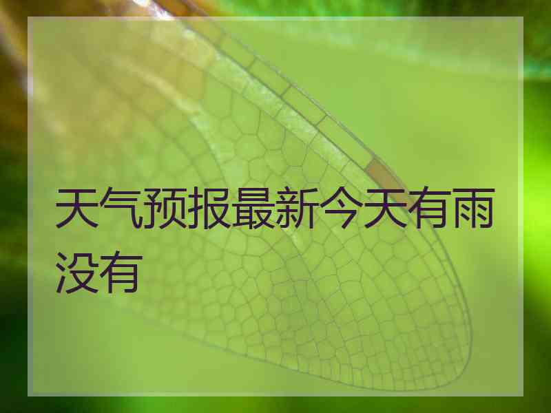 天气预报最新今天有雨没有