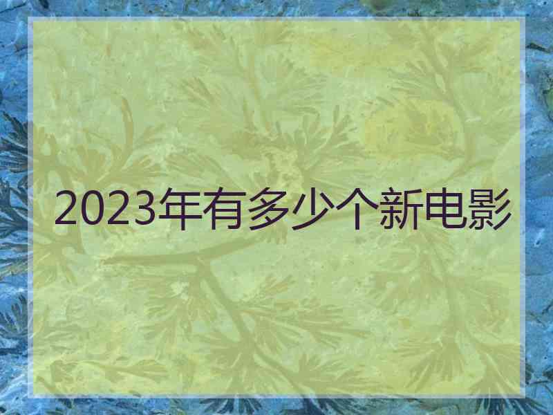 2023年有多少个新电影