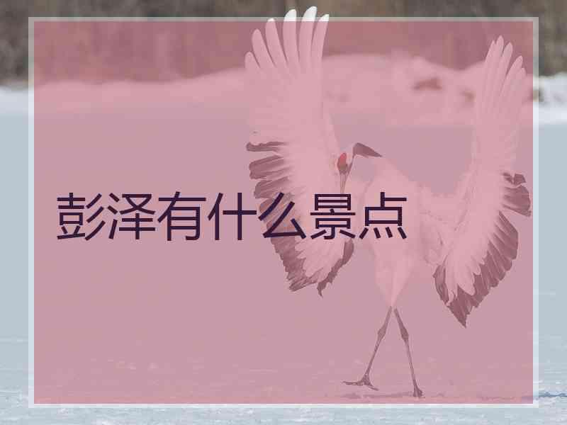 彭泽有什么景点