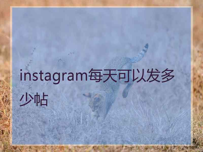 instagram每天可以发多少帖