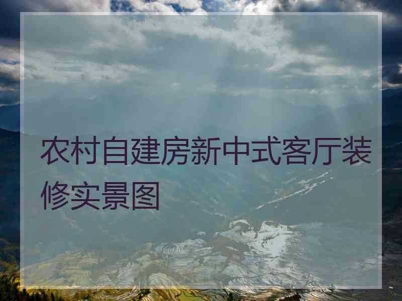 农村自建房新中式客厅装修实景图