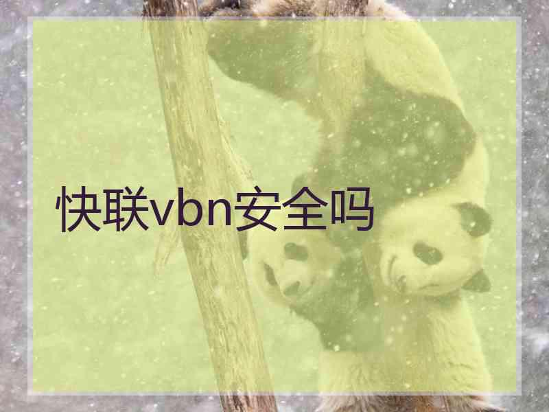 快联vbn安全吗