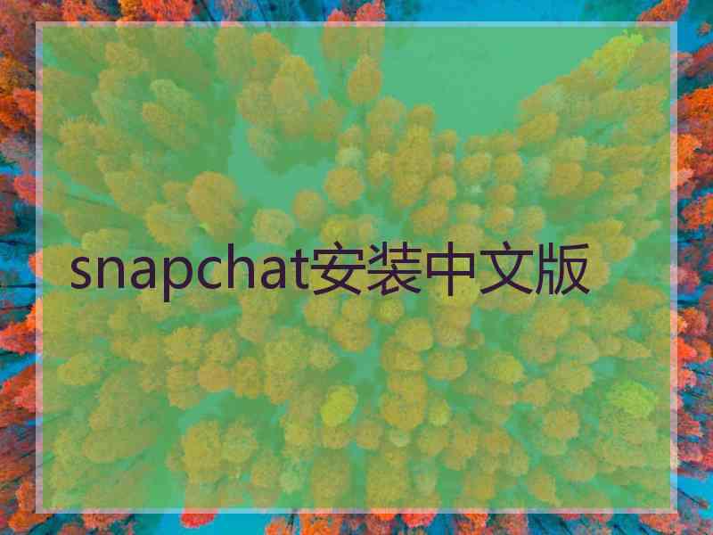 snapchat安装中文版