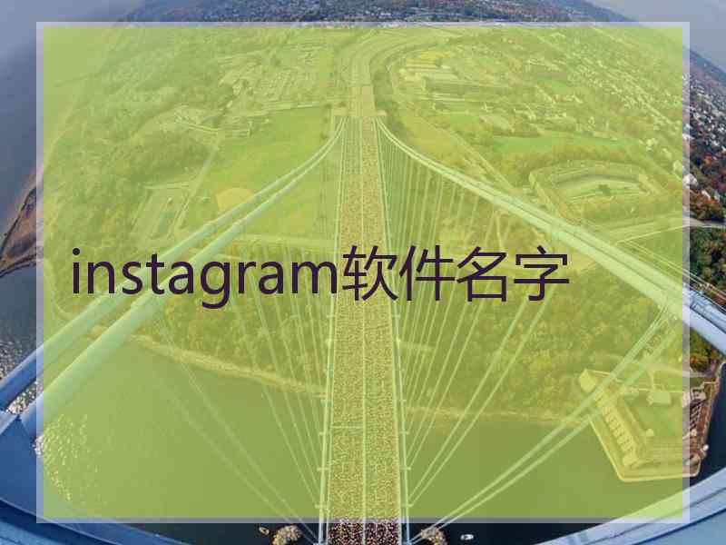 instagram软件名字