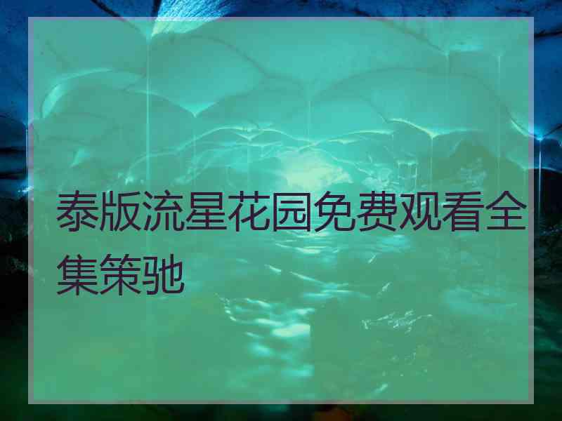 泰版流星花园免费观看全集策驰