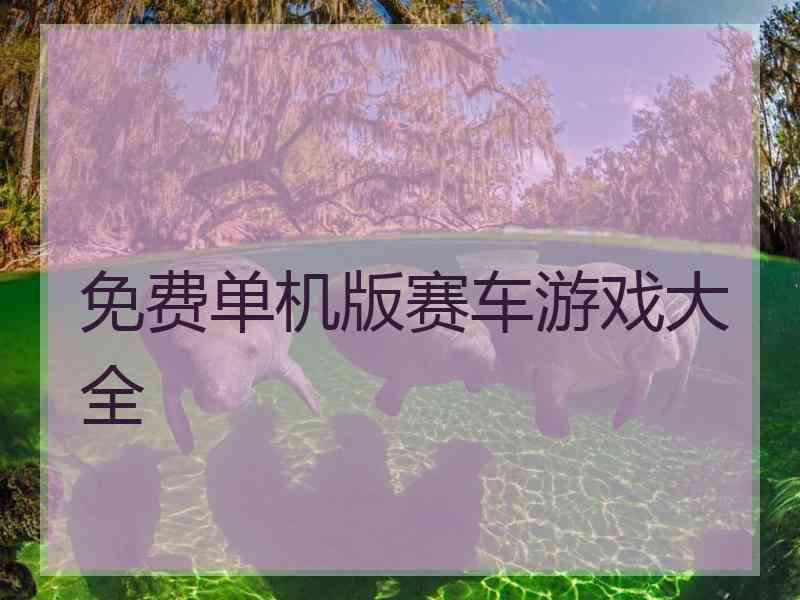 免费单机版赛车游戏大全